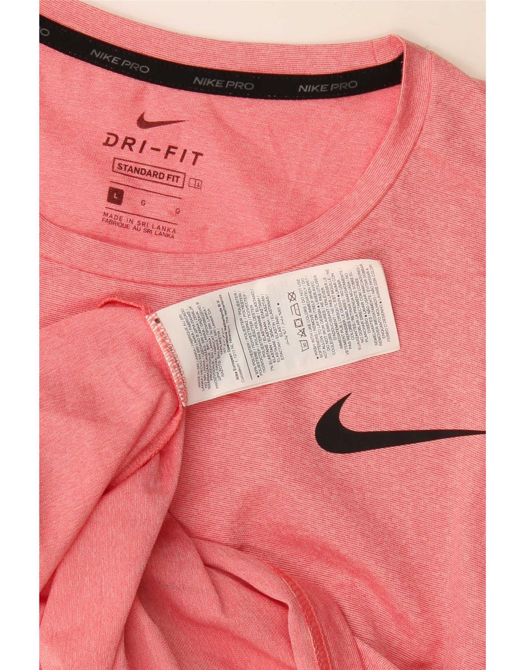 Nike Herren Dri Fit Standard T-Shirt Top Large Rosa Polyester