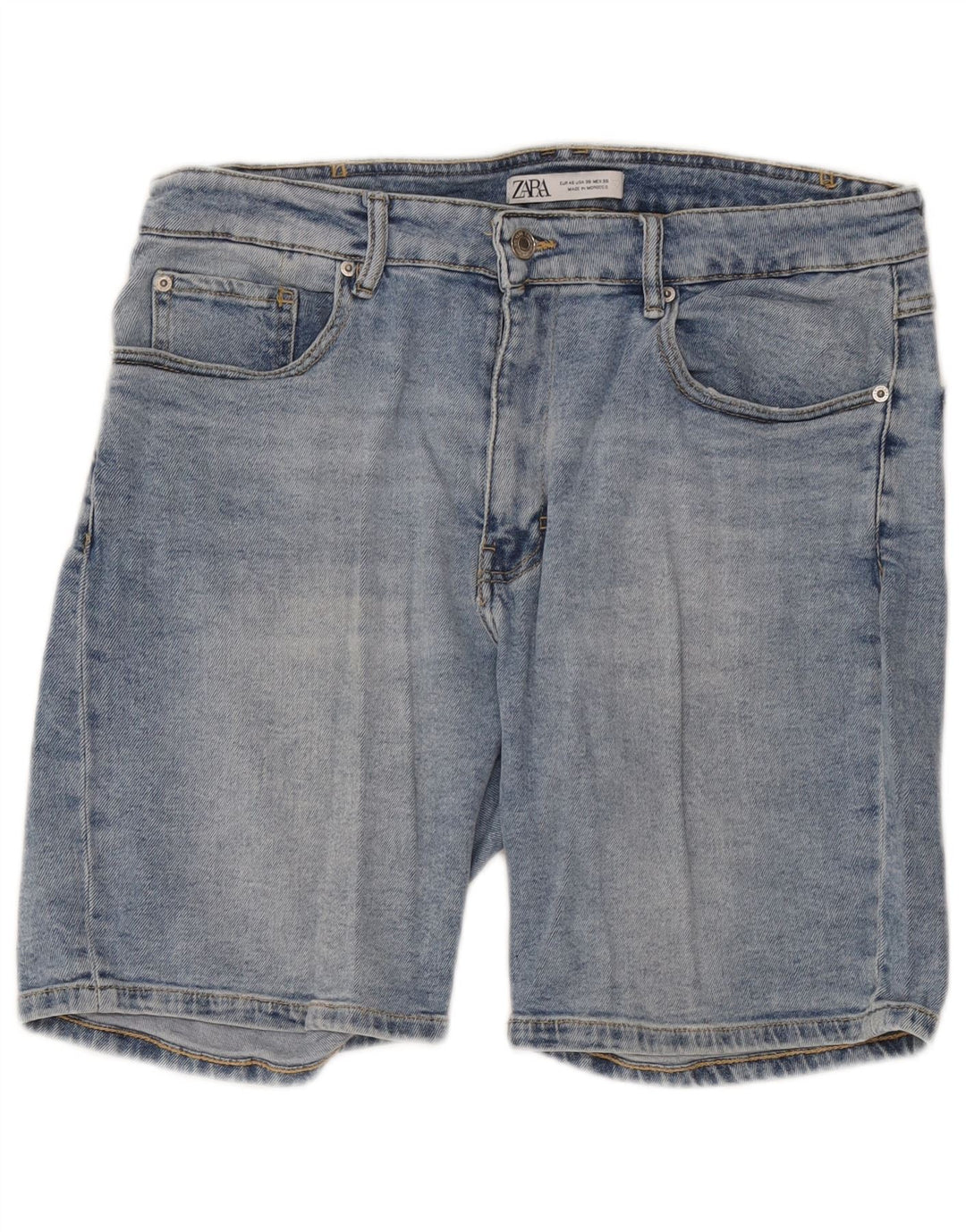 Zara Damen Jeansshorts EU 46 XL W36 Blaue Baumwolle
