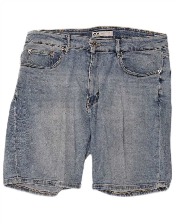 Zara Damen Jeansshorts EU 46 XL W36 Blaue Baumwolle