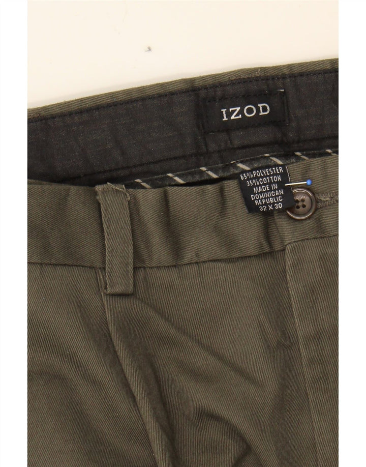 IZOD Mens Izod Pegged Chino Trousers W32 L25  Khaki Polyester Vintage Izod and Second-Hand Izod from Messina Hembry 
