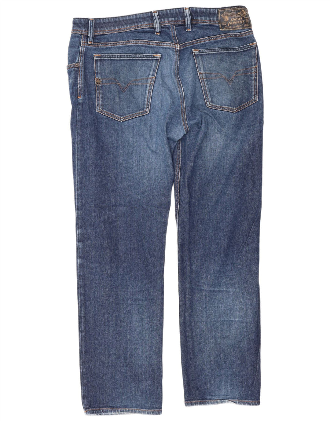 Diesel Herren Waykee Regular Straight Jeans W34 L28 Blaue Baumwolle