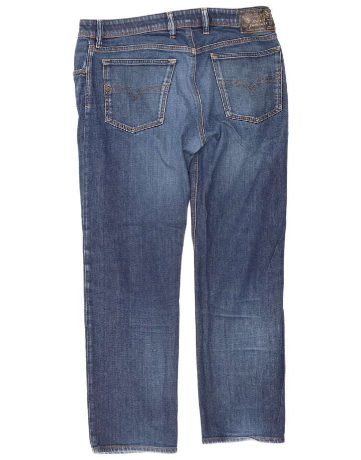 Diesel Herren Waykee Regular Straight Jeans W34 L28 Blaue Baumwolle