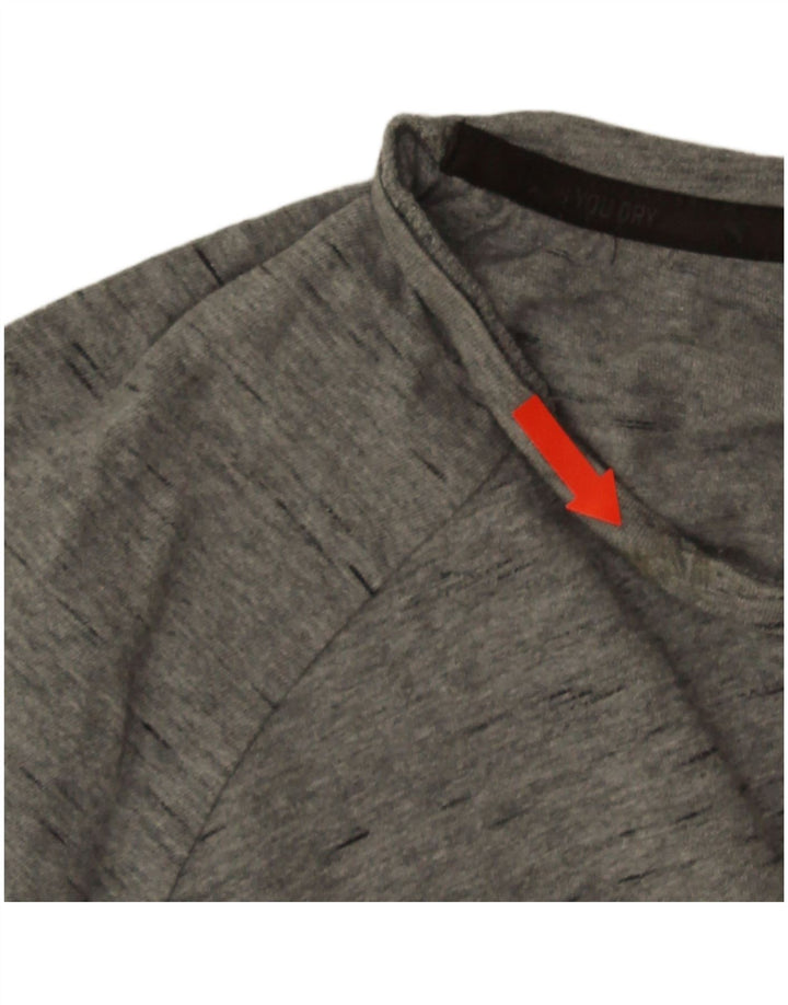 Puma Herren T-Shirt Top Large Grau meliert Baumwolle