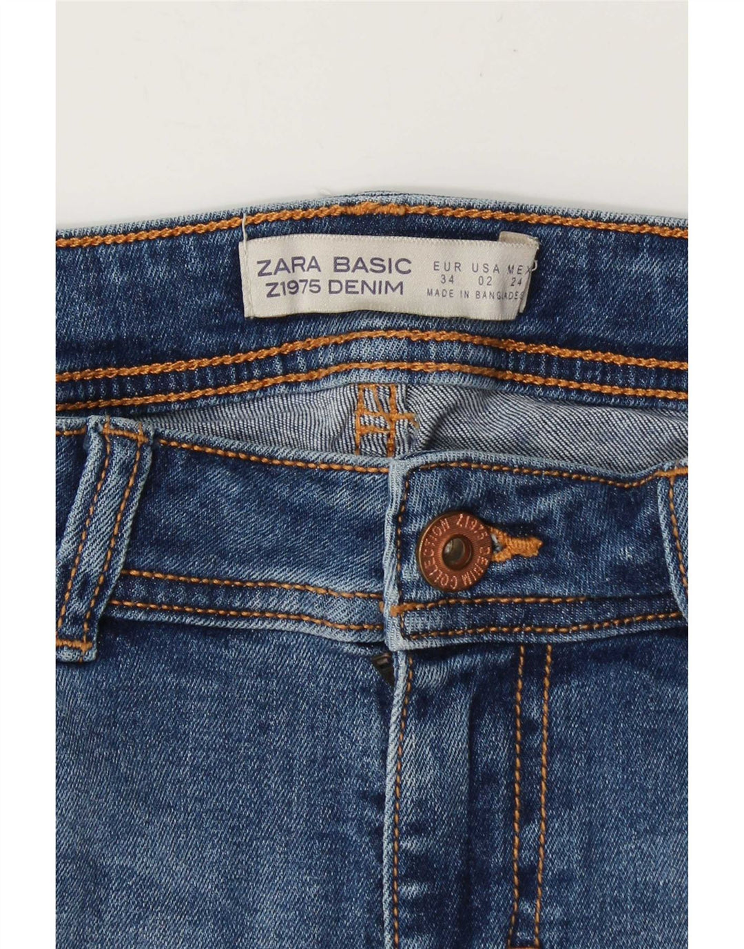 Zara Damen Slim Jeans EU 34 2XS W24 L23 Blau
