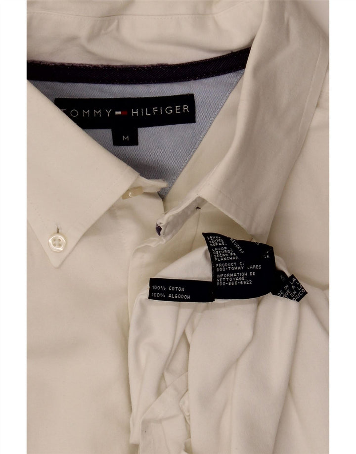 Tommy Hilfiger Herrenhemd aus mittelweißer Baumwolle