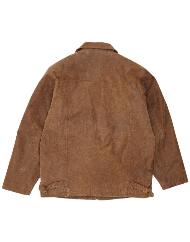 Vintage Herren Lederjacke UK 38 Mittelbraunes Leder