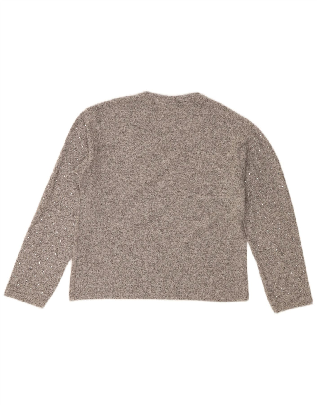 Zara Mädchen-Pullover mit Rundhalsausschnitt, 11–12 Jahre, graues Polyester