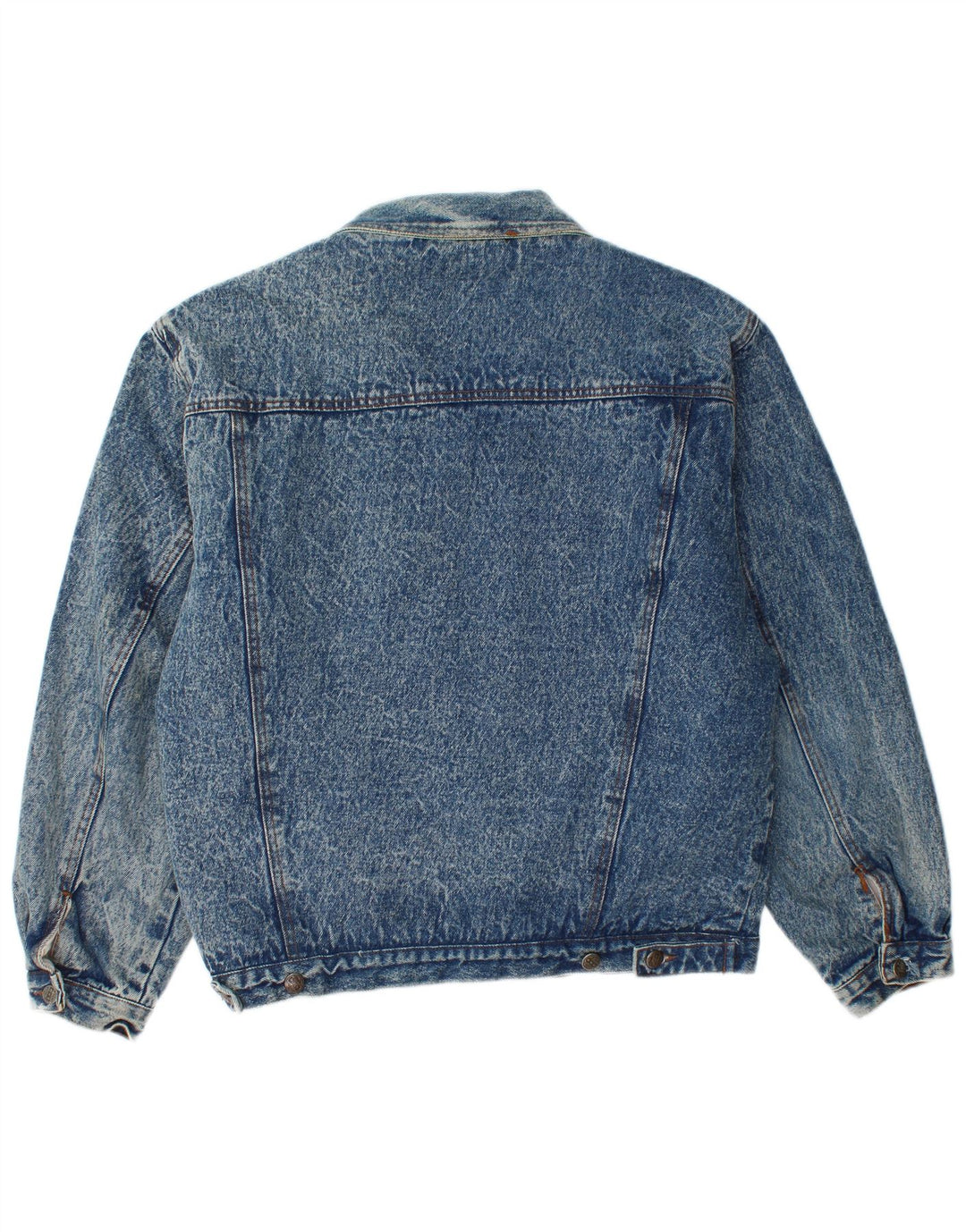 Vintage Herren Sherpa Jeansjacke IT 48 Mittelblaue Baumwolle