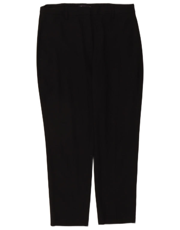 Marks & Spencer Damen Kurz geschnittene Hose UK 12 Medium W30 L25 Schwarz