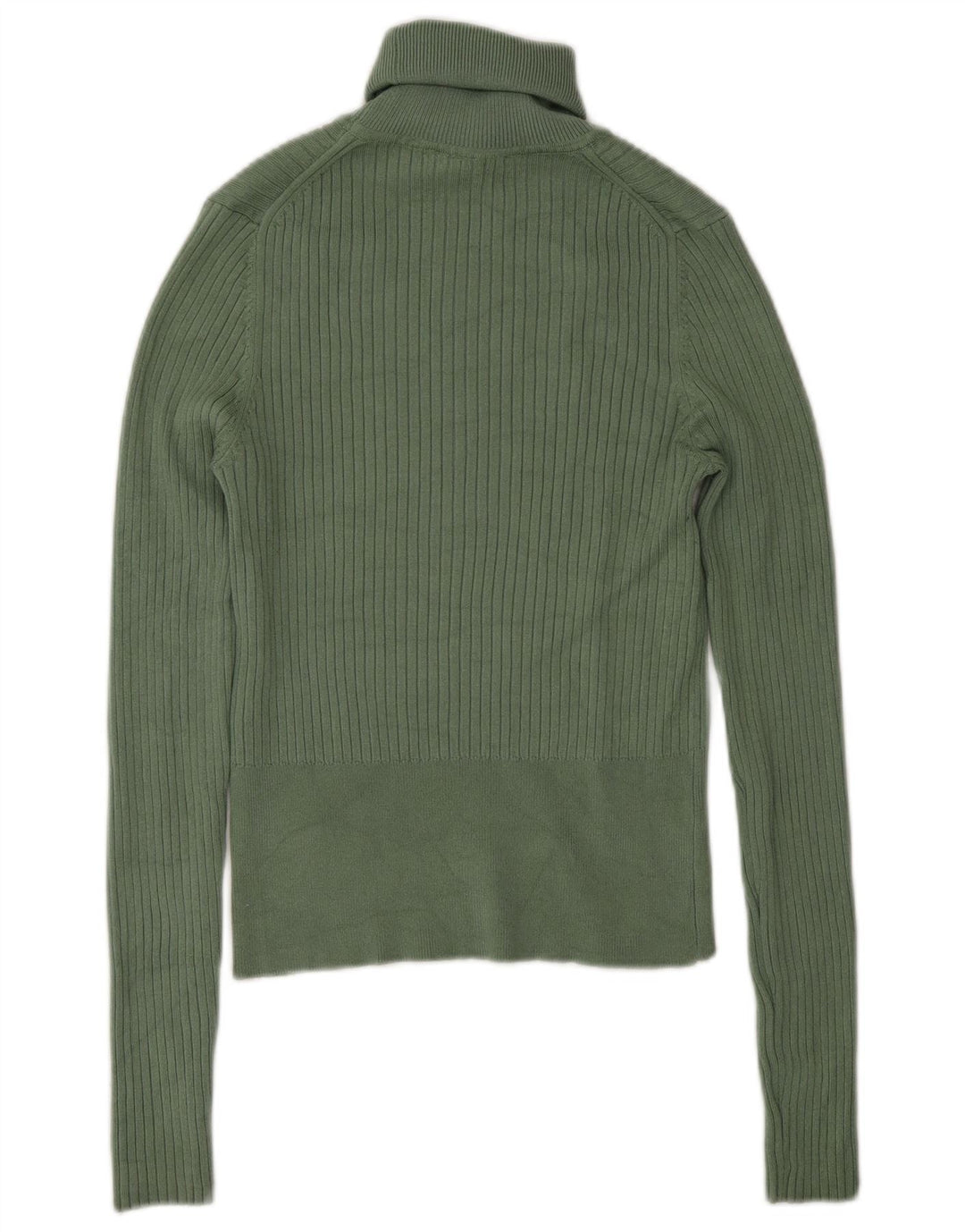 Zara Damen-Pullover mit Rollkragen, UK 12, mittelgrüne Viskose