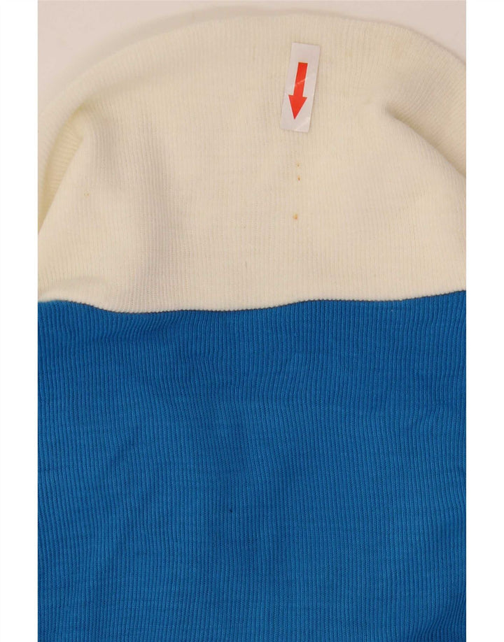Vintage Herren Rugby-Poloshirt mit Grafik, langärmelig, Mittelblau