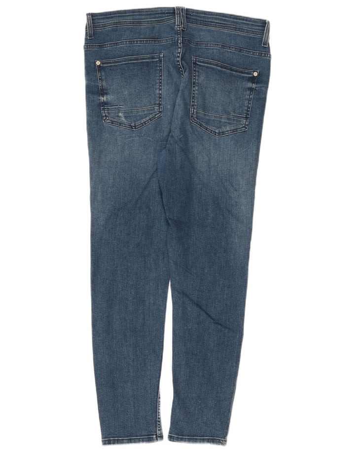 Zara Herren Distressed Slim Jeans EU 42 Large W32 L27 Blaue Baumwolle