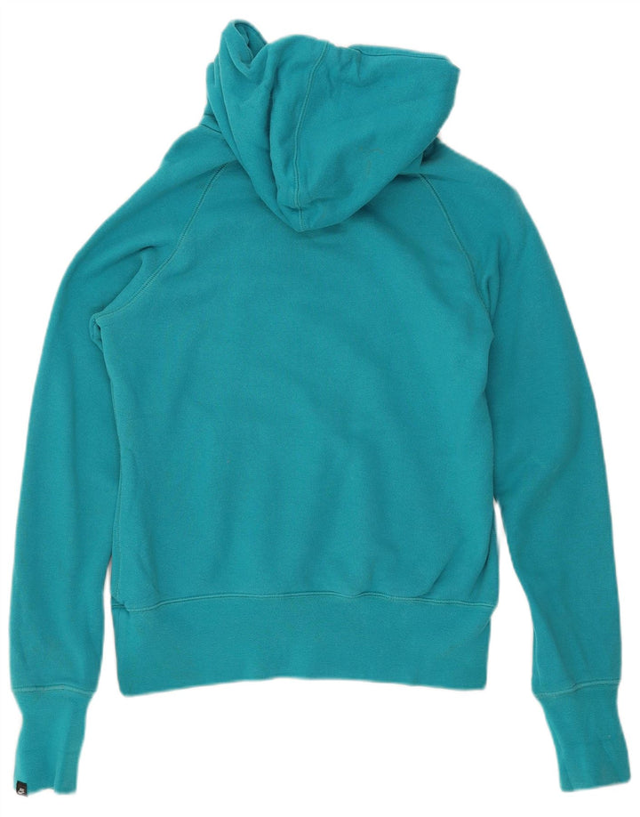 Nike Damen Kapuzenpullover UK 12 Mittelblaue Baumwolle