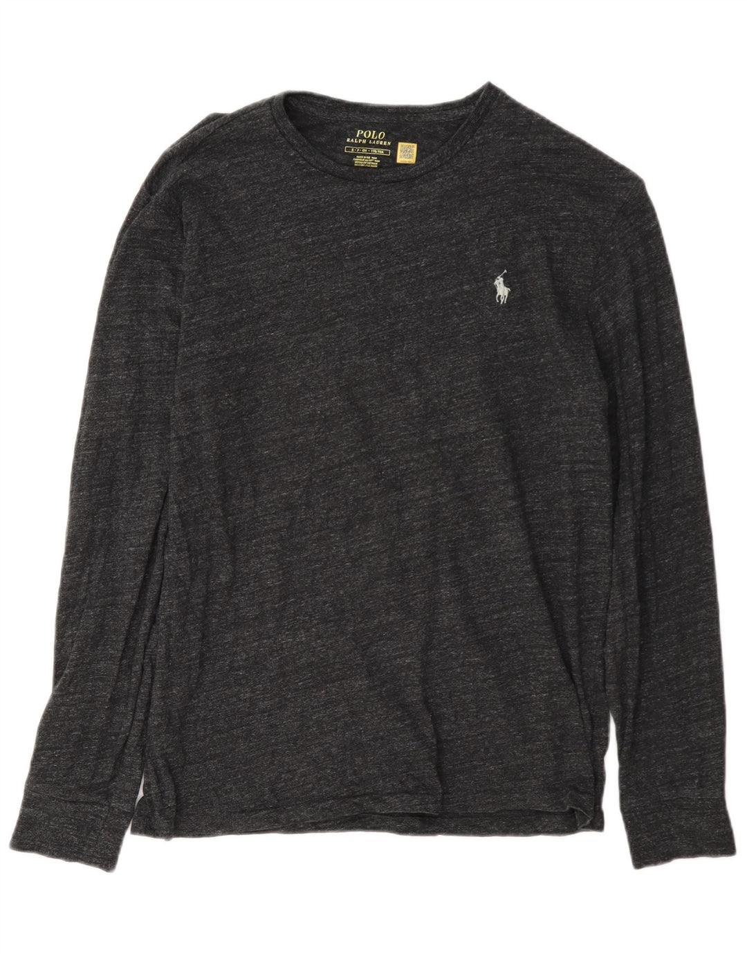 Polo Ralph Lauren Herren-Oberteil, langärmlig, klein, grau gefleckt