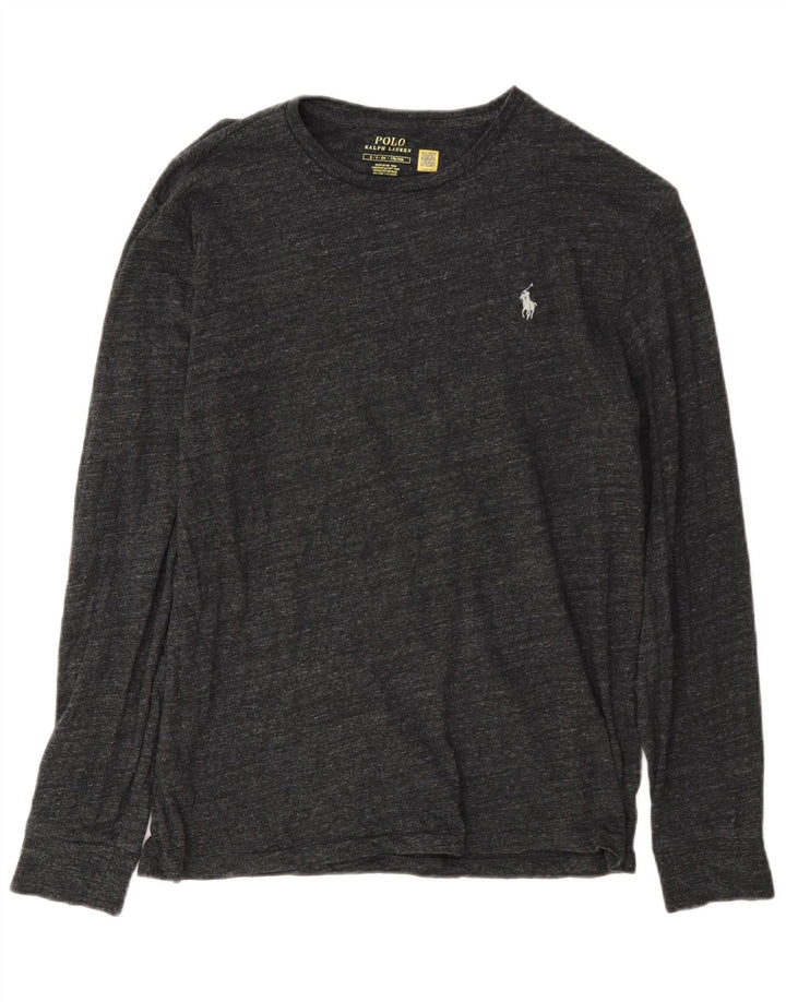 Polo Ralph Lauren Herren-Oberteil, langärmlig, klein, grau gefleckt