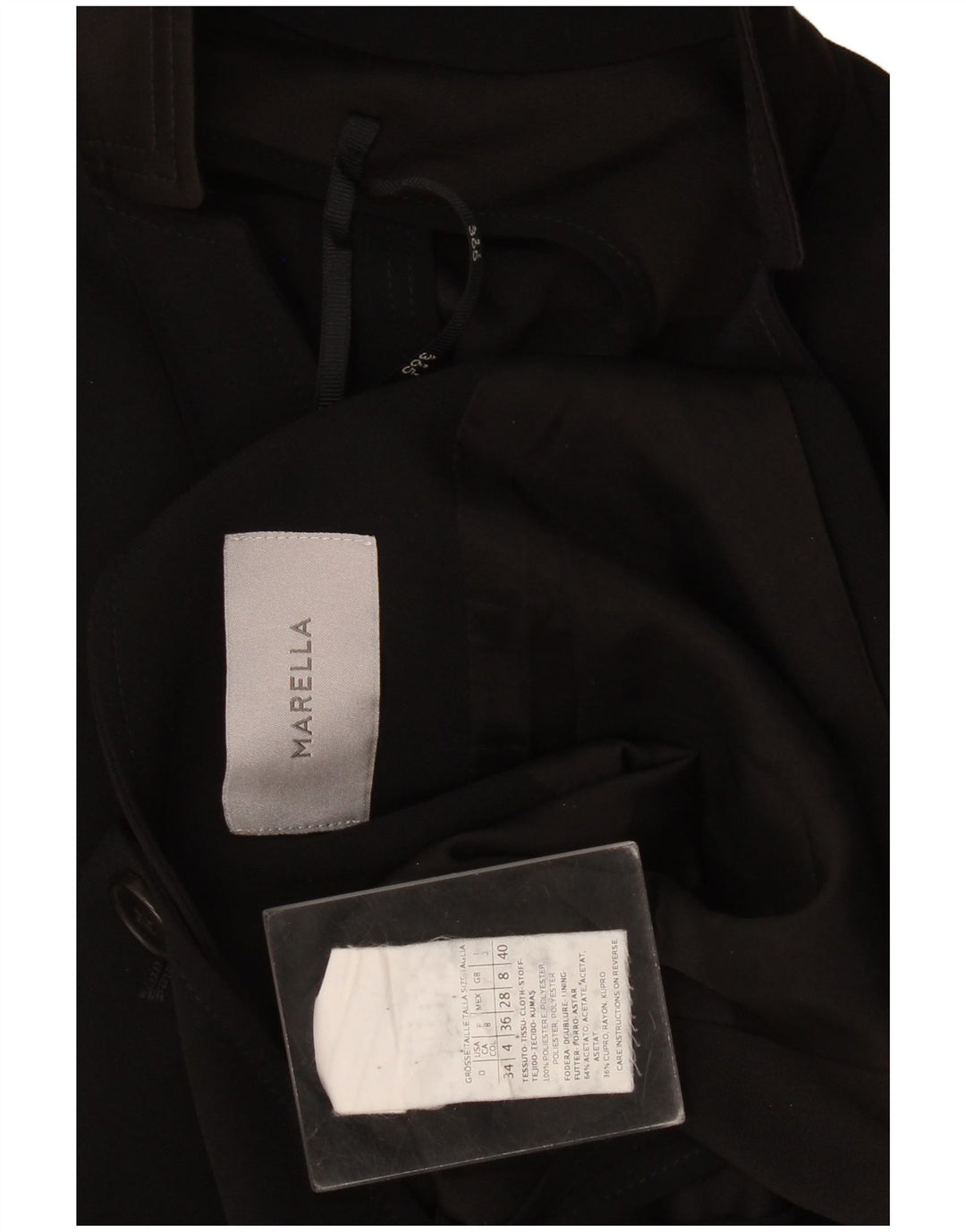 Marella Damen-Blazerjacke mit 1 Knopf, Größe S, Größe S, Schwarz, Polyester