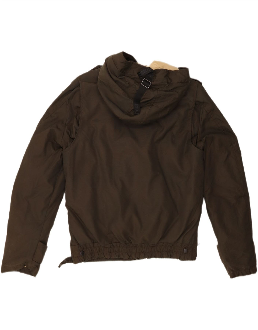 Blauer Womens Military Hooded Wattierte Jacke UK 14 Medium Khaki Nylon