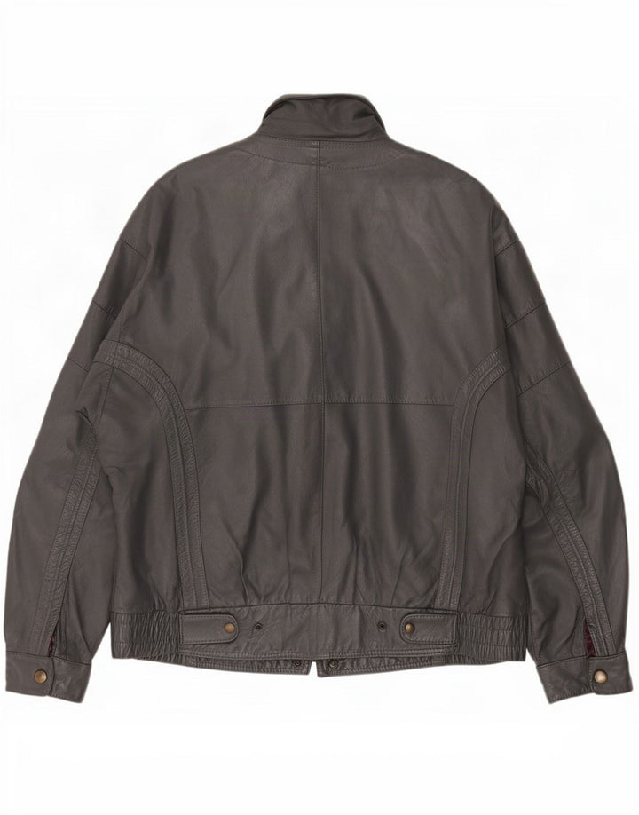 Vintage Herren Lederjacke IT 50 Large Schwarz