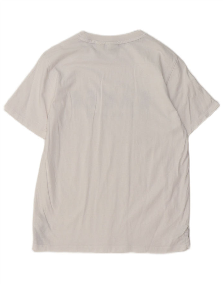 TED BAKER Jungen-T-Shirt mit Grafik, 10–11 Jahre, weiße Baumwolle