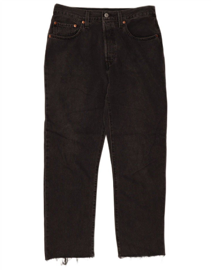 Levi's Herren 501 Straight Jeans W30 L28 Schwarze Baumwolle