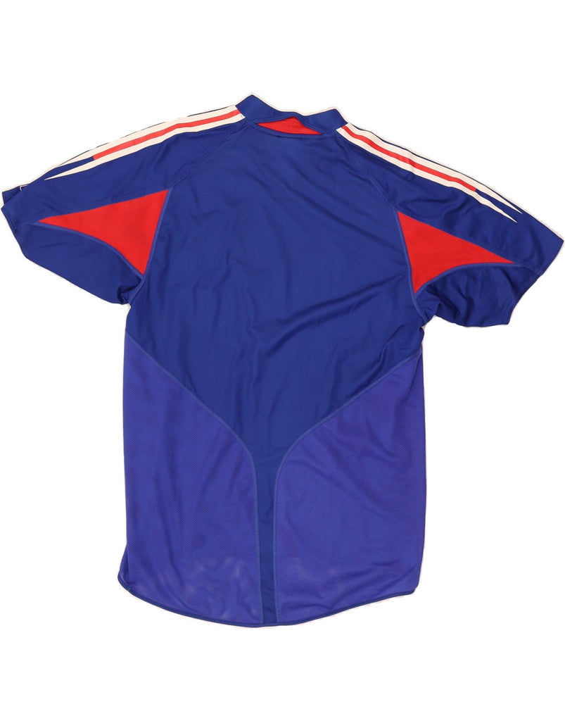 ADIDAS Mens France 2004-2006 Home Football Shirt Large Blue Colourblock Vintage Adidas and Second-Hand Adidas from Messina Hembry 