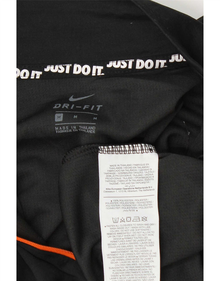 Nike Damen-Pullover-Trainingsanzugoberteil mit Reißverschluss und Halsausschnitt, UK 14, Mittelschwarz, Farbblock