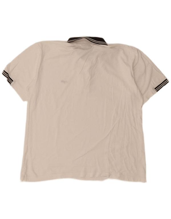 Lotto Herren Rugby-Poloshirt 2XL weiß gestreift