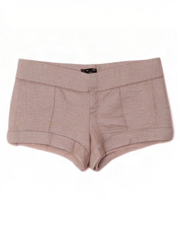 Zara Damen Trafaluc Hot Pants EU 40 Medium W30 Silber Baumwolle