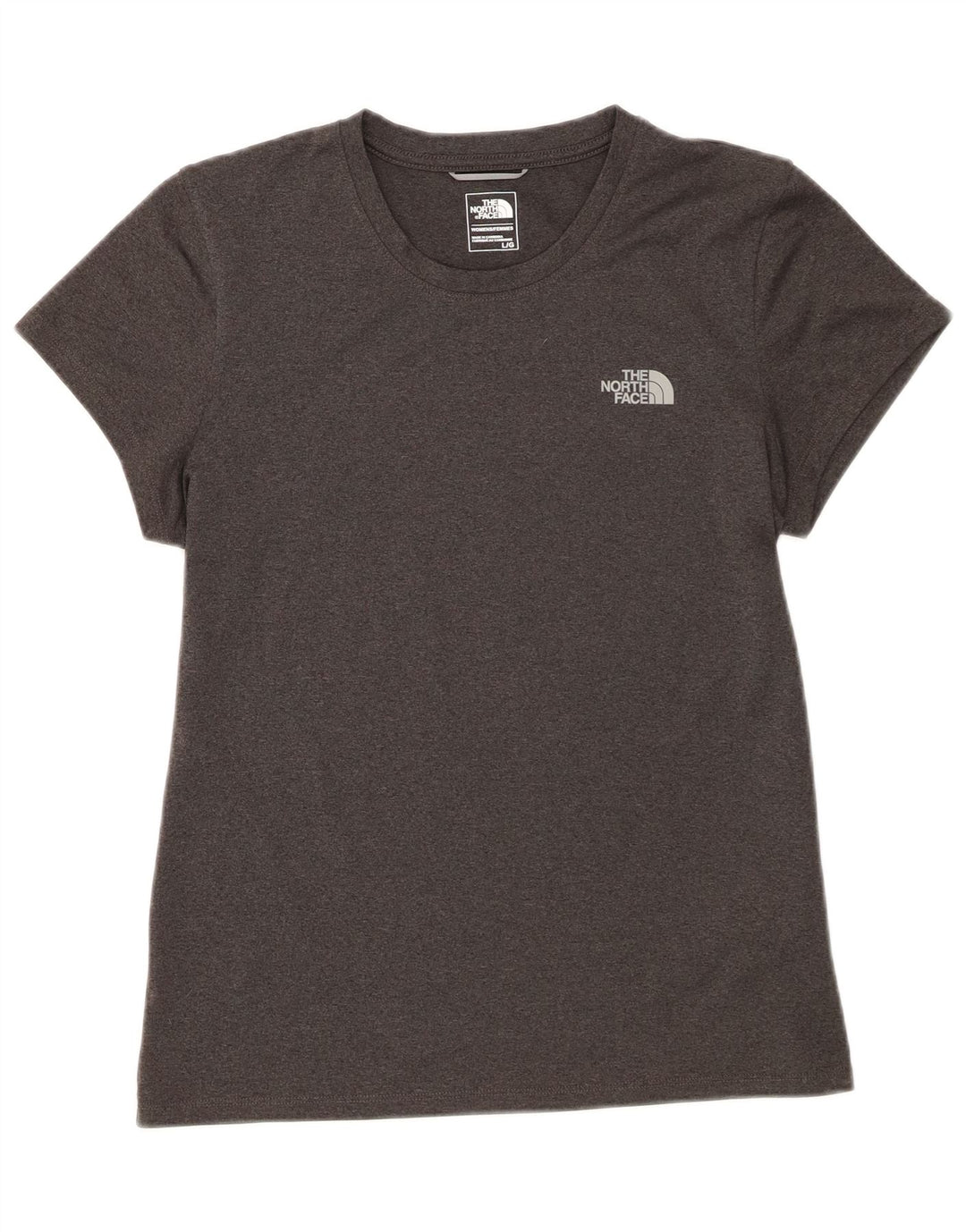 The North Face Damen T-Shirt Top UK 14 Large Grau Polyester