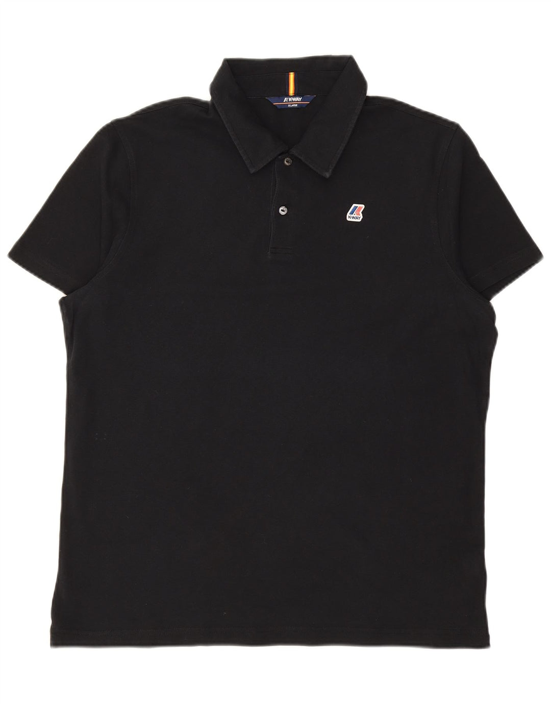 K-WAY Herren-Poloshirt XL, schwarze Baumwolle