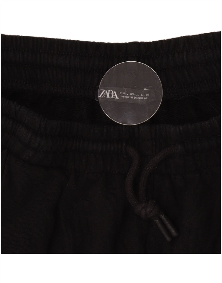 Zara Damen Trainingshose UK 14 Large Schwarz