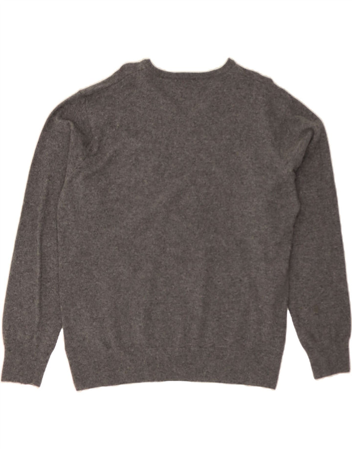 KAPPA Mens V-Neck Jumper Sweater XL Grey Wool Vintage Kappa and Second-Hand Kappa from Messina Hembry 