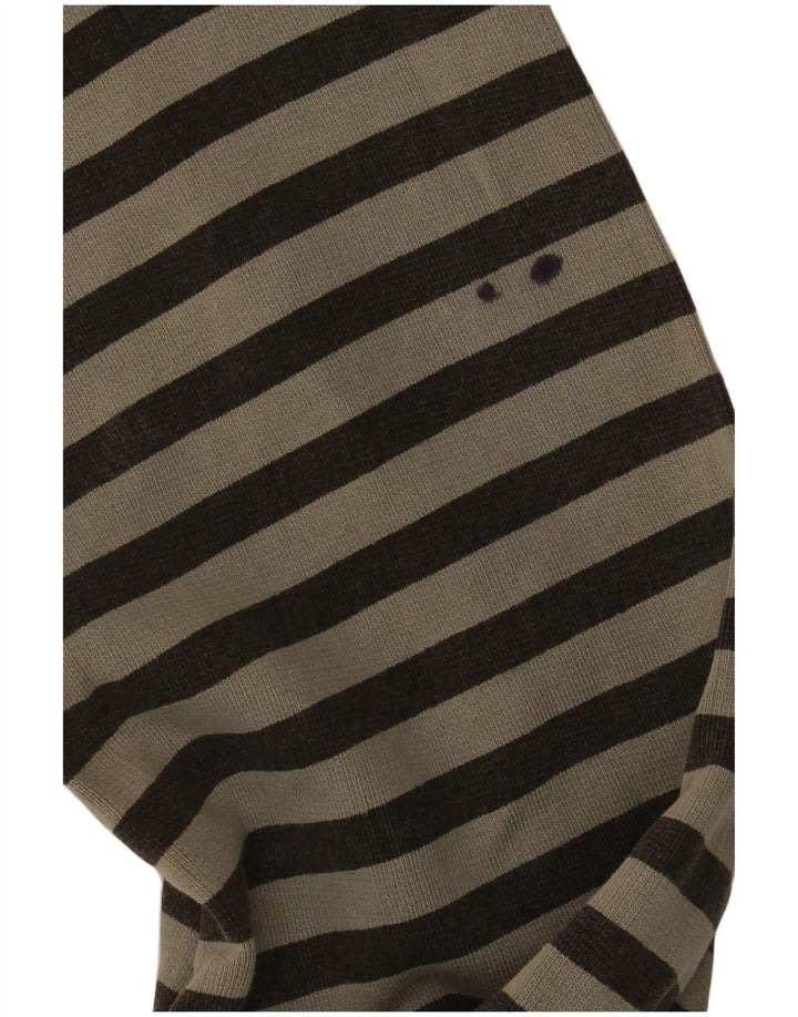 Fat Face Herren-Oberteil, langärmelig, groß, beige, gestreift, Baumwolle