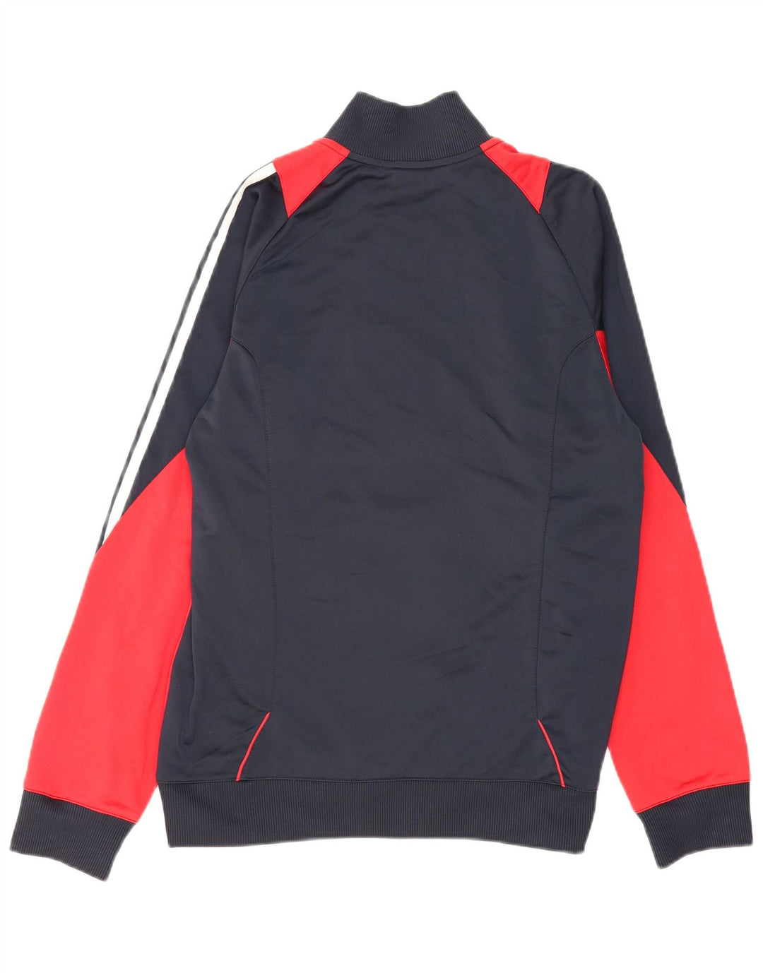 ADIDAS Mens Tracksuit Top Jacket Medium Navy Blue Colourblock Polyester