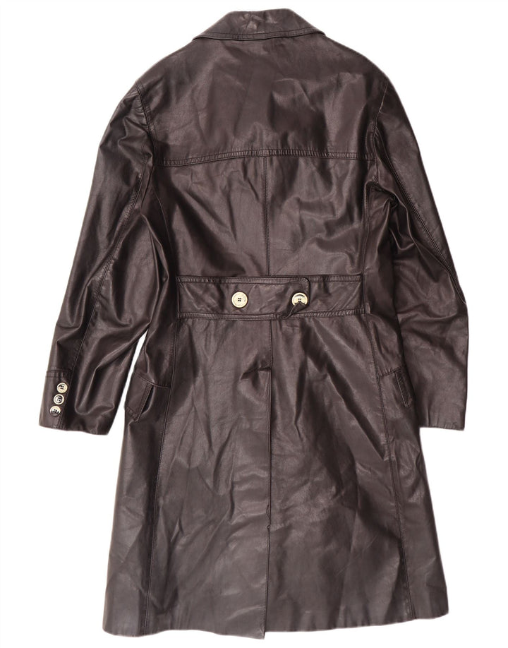 Vintage Herren Ledermantel IT 46 Kleiner schwarzer Lederklassiker