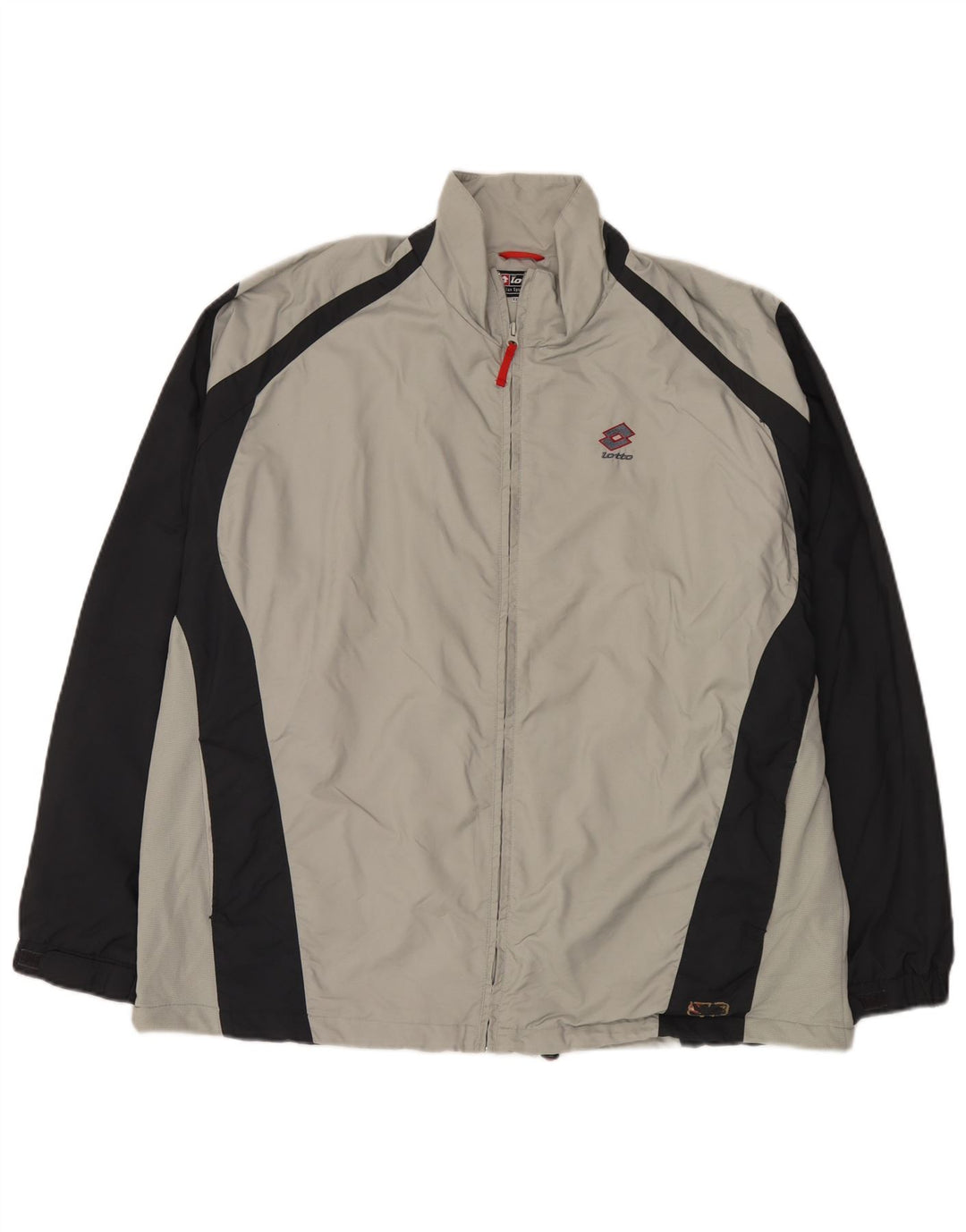 Lotto Herren-Trainingsanzugoberteil, Jacke, 3XL, graues Colourblock-Polyester