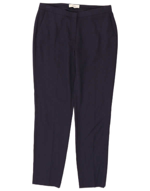 Reiss Damen Slim Fit Chinohose UK 12 Medium W32 L29 Marineblaue Viskose