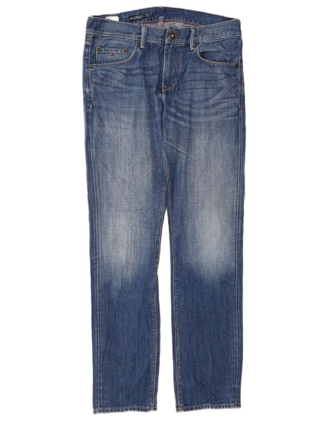 TOMMY HILFIGER Herren Benton Straight Jeans W32 L32 Blaue Baumwolle