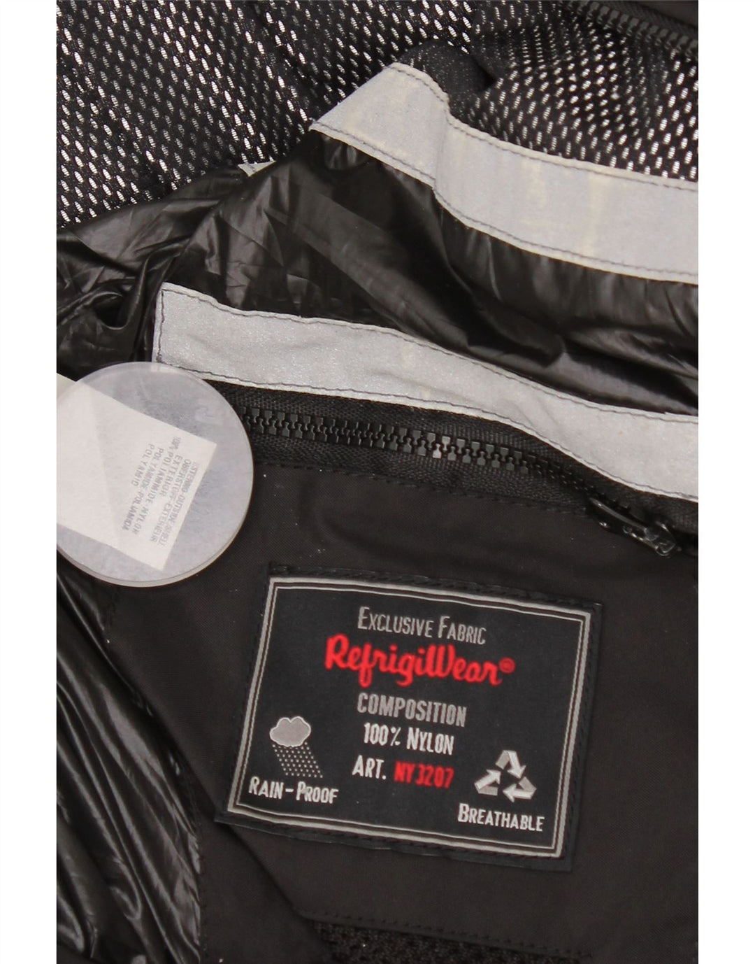 Refrigiwear Damen Regenjacke IT 52 2XL Schwarzes Nylon