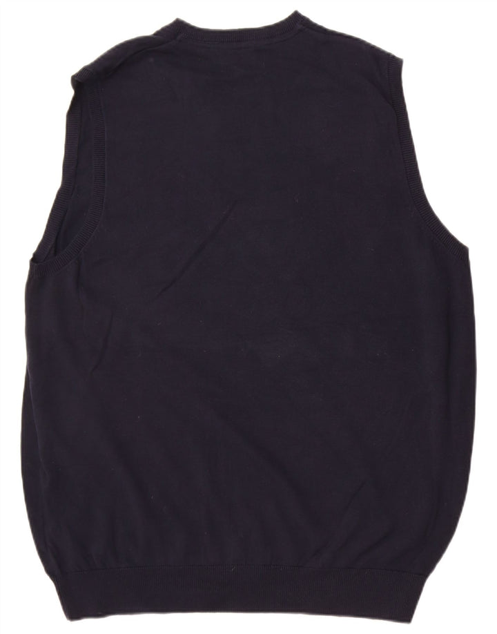 Marks & Spencer Herren Weste Tank Top XL Marineblau Baumwolle