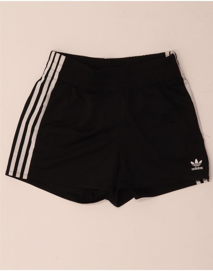 Adidas Damen Sportshorts UK 8 Small Schwarz Polyester