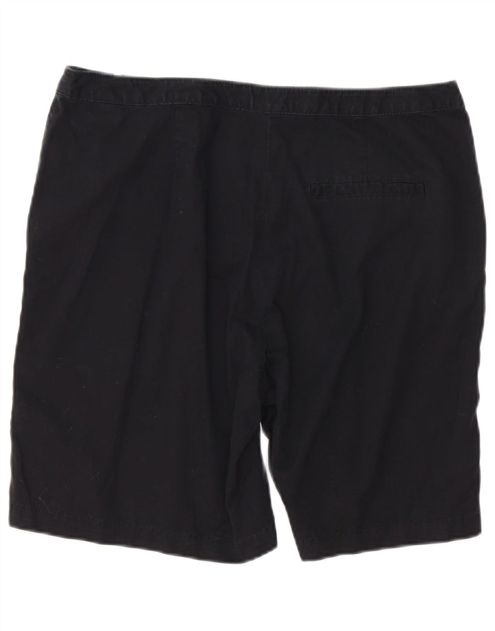 MARKS & SPENCER Damen Chinoshorts UK 14 Large W34 Schwarze Baumwolle