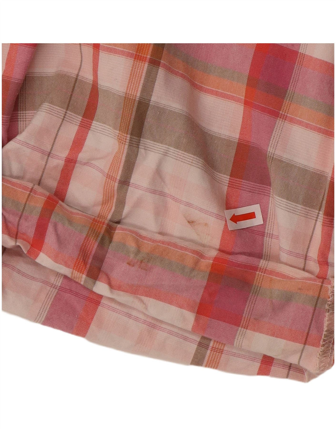 EDDIE BAUER Damen Chino-Shorts US 6 Medium W32 Rosa karierte Baumwolle