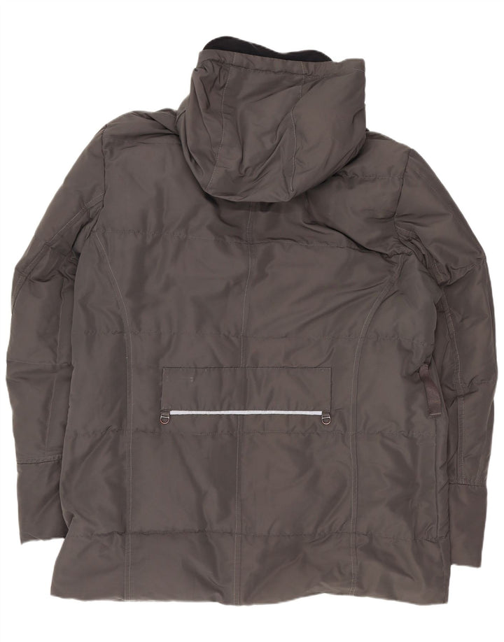 PEUTEREY Herren-Mantel mit Kapuze, gepolstert, UK 40, Größe L, grau, Polyester