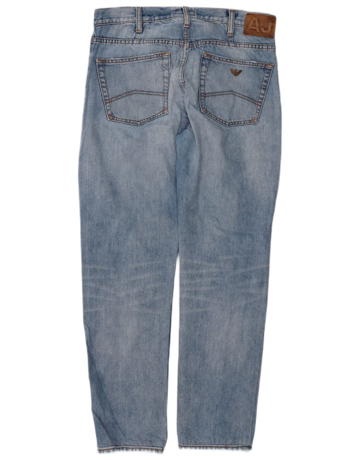 ARMANI Herren Straight Jeans W34 L30 Blau