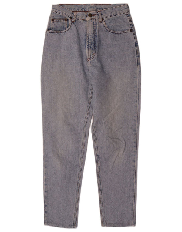 Carino Damen High Waist Tapered Jeans W26 L27 Blau geblümt
