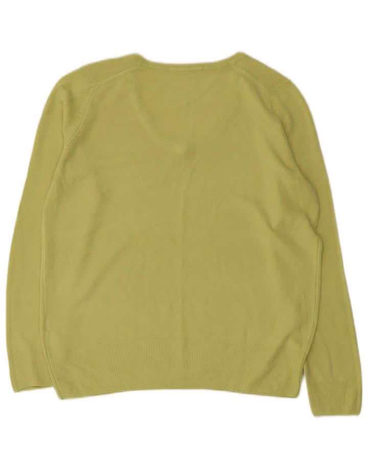 Marks & SPENCER Damen-Pullover, übergroß, V-Ausschnitt, Gr. 10, Größe S, Grün