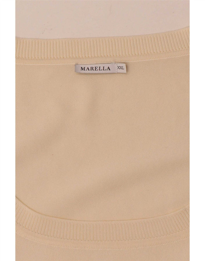 Marella Damen Top 3/4 Ärmel UK 20 2XL Off White