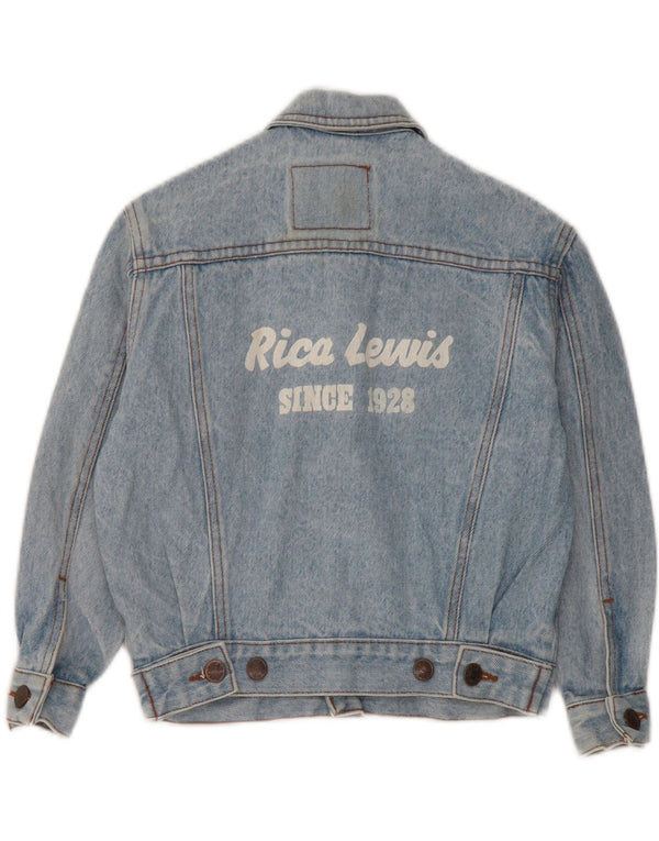 Rica Lewis Baby-Jungen-Jeansjacke mit Grafik, 18–24 Monate, blaue Baumwolle