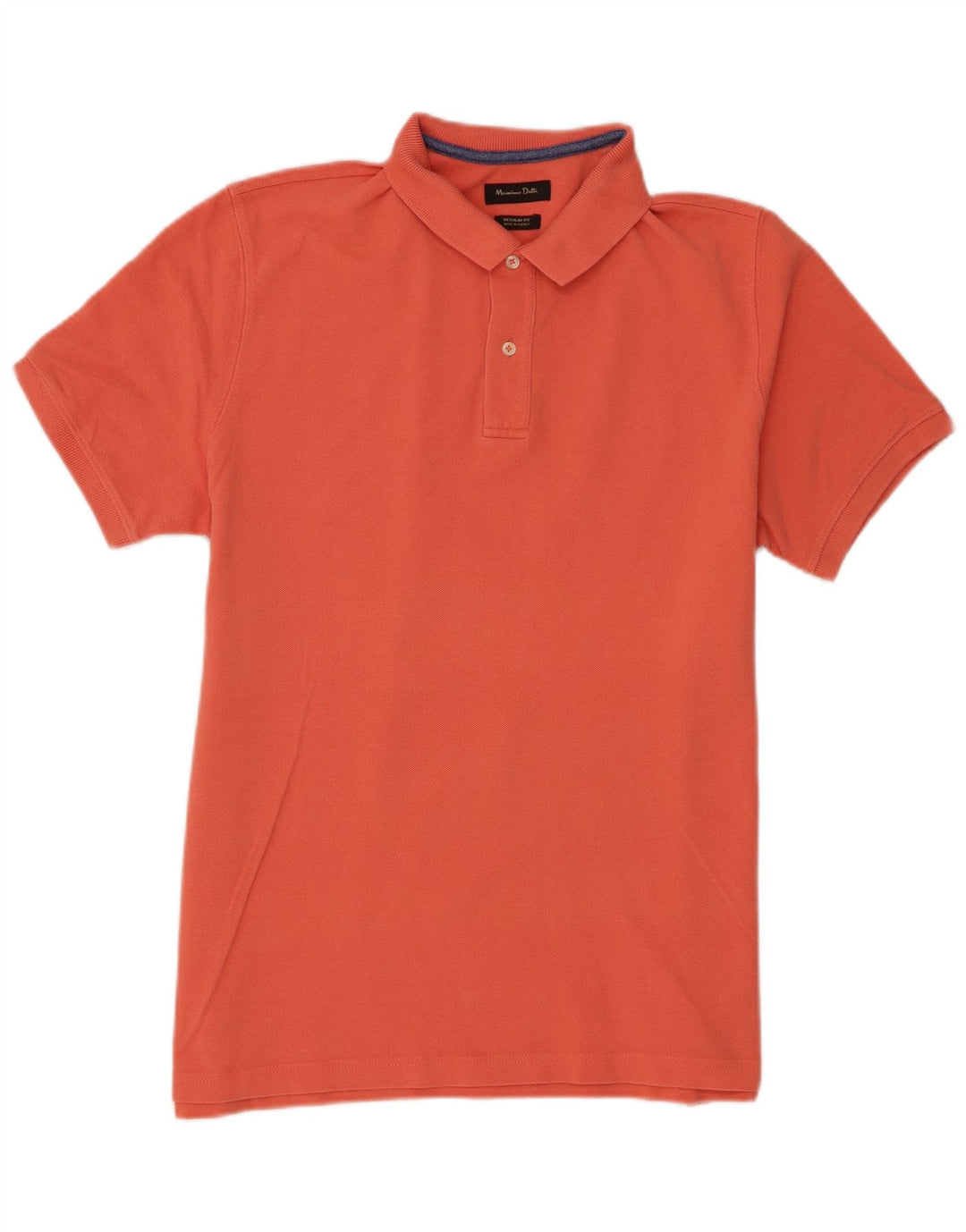 Massimo Dutti Herren Poloshirt mit normaler Passform, XL, Orange